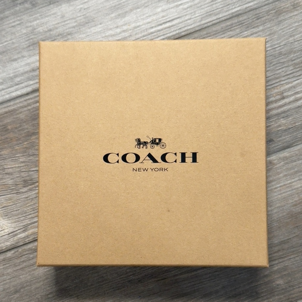 Coach New with Box Set Saddle Brown Leather Valet Trays - Picture 15 of 16